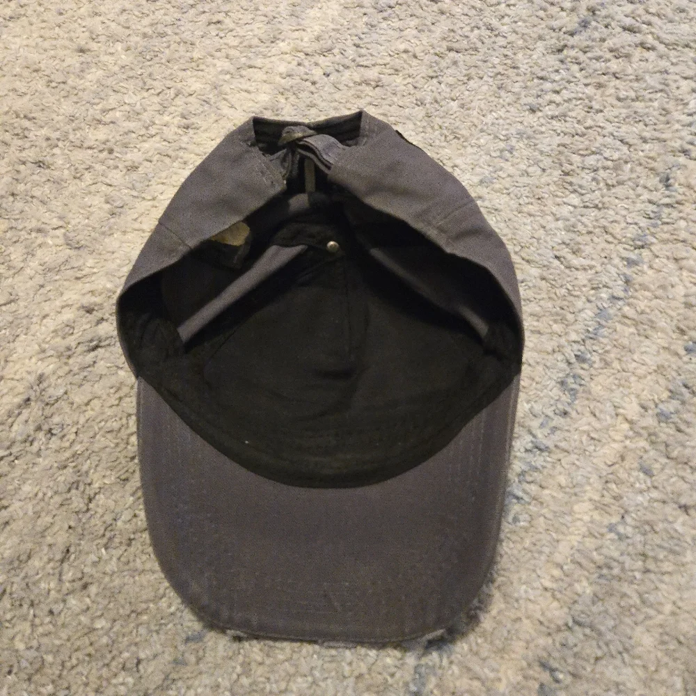 DSQUARED2 ICON Baseball Cap Grey Black Embroidered Distressed Hat One Size - Picture 4 of 7